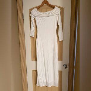 Elegant White Off-Shoulder Dress